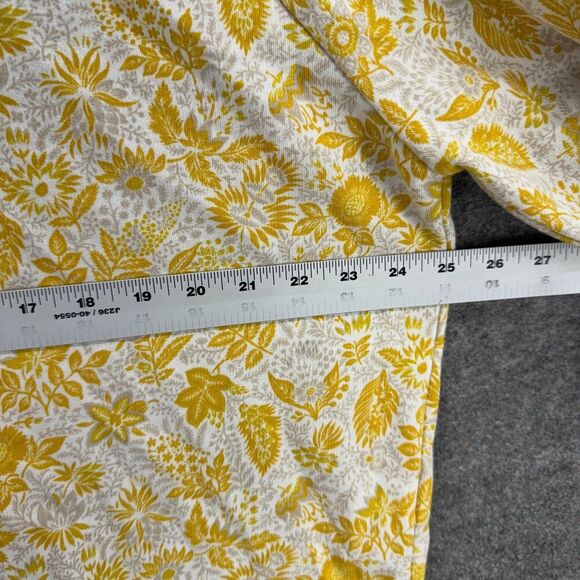 Banana Republic Sweatshirt Women XL Gray Floral Long Sleeve Fleece Crew Neck - Picture 5 of 7